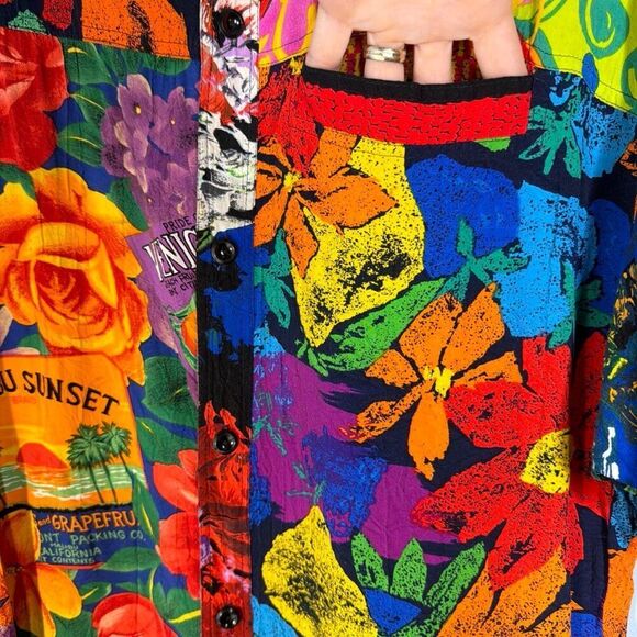 Jams World 1980’s Team Honolulu Surf Line Hawaiian Shirt Small - Picture 5 of 11